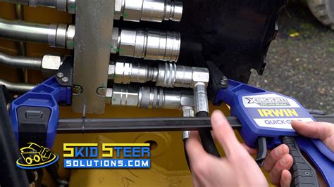 skid steer grapple hydralics wont connect|skidsteer quick connect hydraulic coupling.